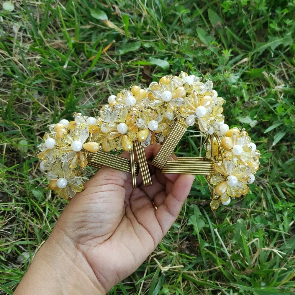 Handcrafted Floral Jewel Napkin Ring Holder Made in India Special Event